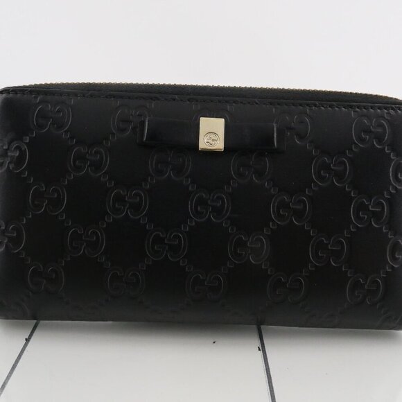 Guccissima- Round Zipper Long Wallet - Picture 3 of 15